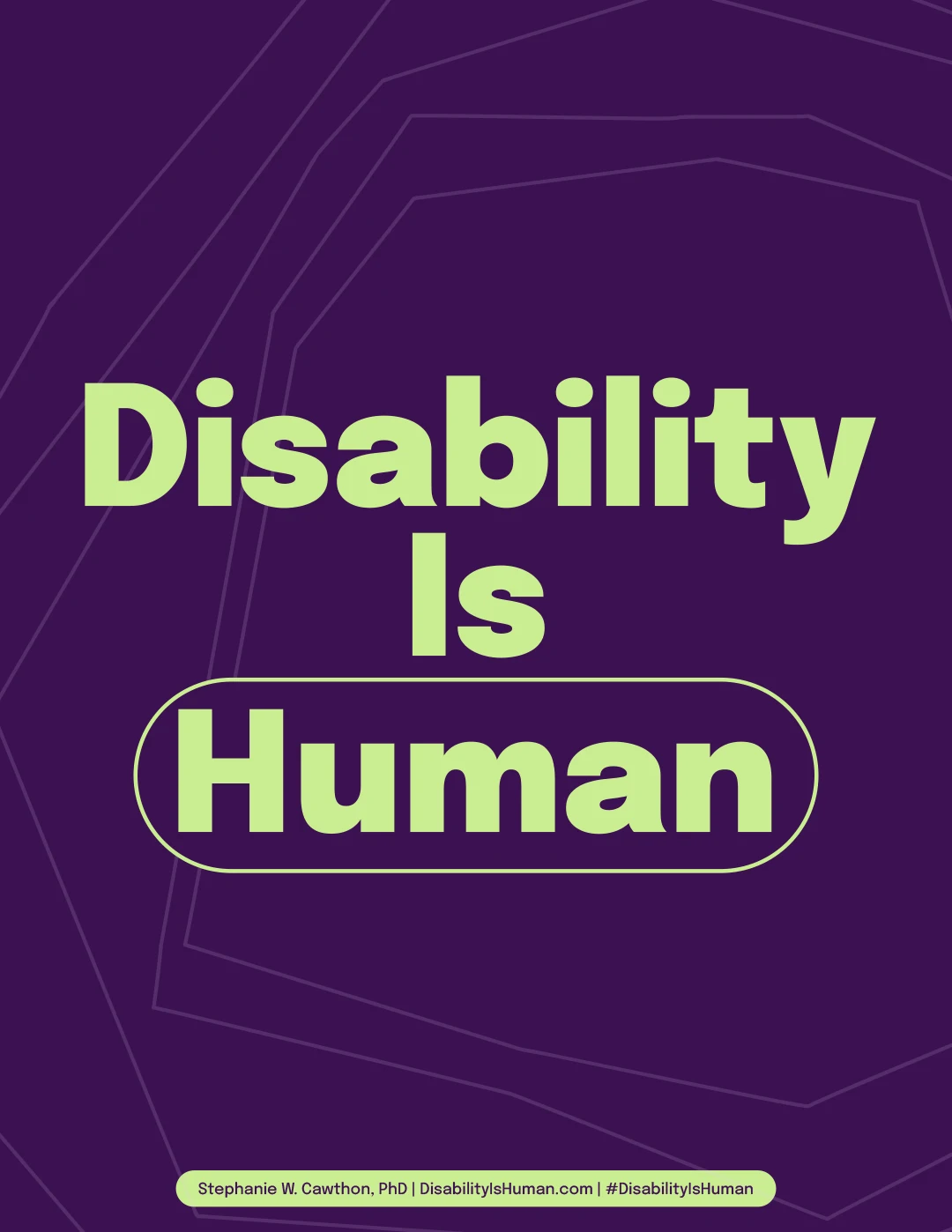 Disability Is Human Purple Poster (Unbranded)